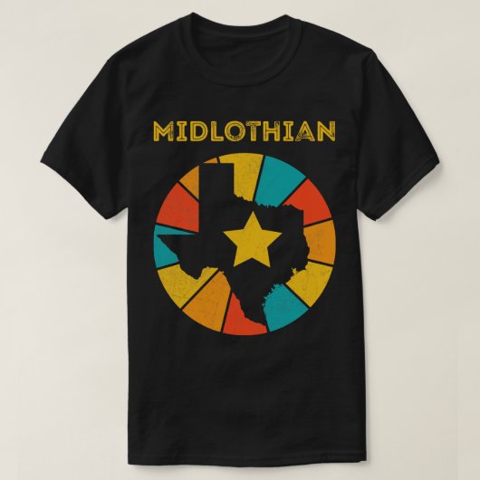 Midlothian Texas Vintag Distressed Souvenir 1 T-Shirt (Design vorne)
