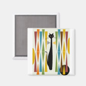 MidMod Art Cat 2 Magnet (Vorderseite/Rückseite)