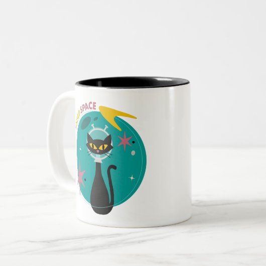 MidMod Cat in Space Tasse "I Need Space" (Vorderseite Links)