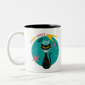 MidMod Cat in Space Tasse "I Need Space"