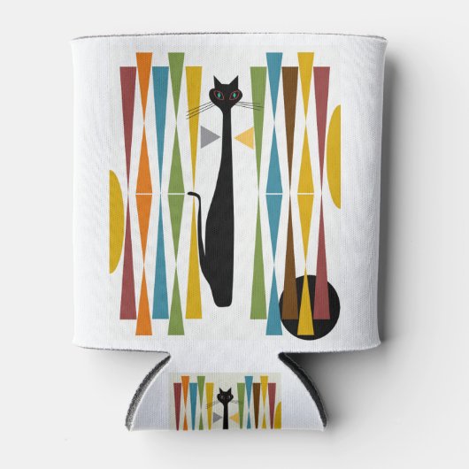 MidMod Kunst Katze 2 Dosenkühler (Vorderseite)