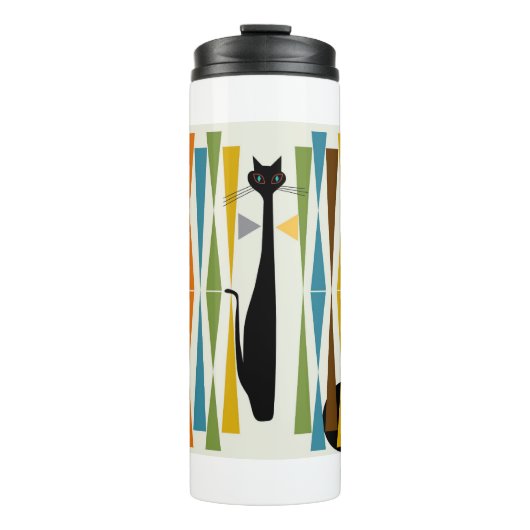 MidMod Kunst Katze 2 Thermosbecher (Vorderseite)