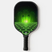 Midnight Arcade Neon Lime Green Professional Pickleball Schläger (Rückseite)