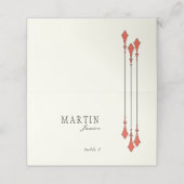 Midnight Autumn Folded Place Card Platzkarte (Außenseite Aufgefaltet)