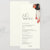 Midnight Autumn Wedding Invitation Wedding Menükarte (Vorne/Hinten)