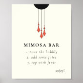 Midnight Autumn Wedding Mimosa Bar Sign Poster (Vorne)