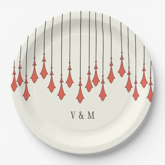 Midnight Autumn Wedding Pappteller (Vorderseite)