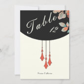 Midnight Autumn Wedding Table Number (Vorderseite)