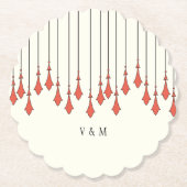 Midnight Autumn Wedding Untersetzer (Vorderseite)