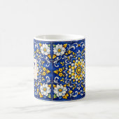 Midnight Azulejo-Monogramm-Tasse Kaffeetasse (Mittel)