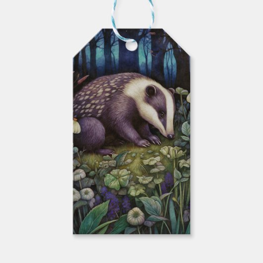 Midnight Badger Geschenkanhänger (Vorderseite)