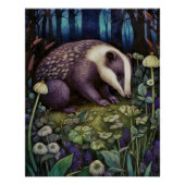 Midnight Badger Glossy Poster (Vorderseite)