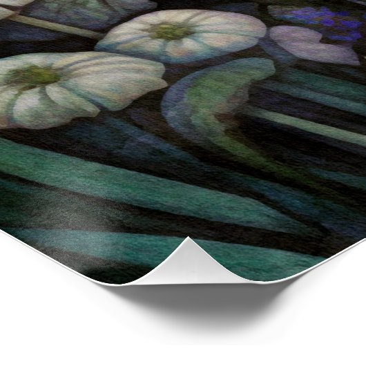 Midnight Badger Glossy Poster (Ecke)