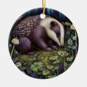 Midnight Badger Keramik Ornament (Vorne)