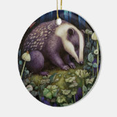 Midnight Badger Keramik Ornament (Links)