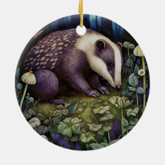 Midnight Badger Keramik Ornament (Hinten)