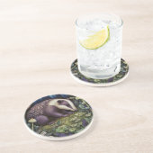 Midnight Badger Sandstone Untersetzer (Seite)