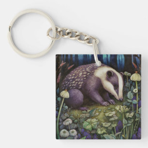 Midnight Badger Schlüsselanhänger