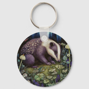 Midnight Badger Schlüsselanhänger