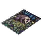 Midnight Badger Spiral Foto Notebook Notizblock (Linke Seite)