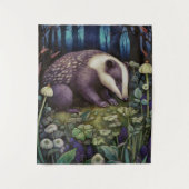 Midnight Badger Wandteppich (Vorderseite)