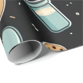 Midnight Baking Madness Wird Whimsical Cookie Geschenkpapier (Rolleneckpunkt)