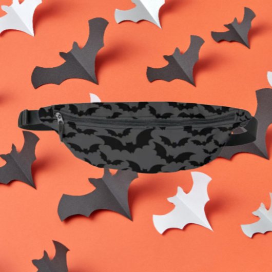 Midnight Bat Swarm Fanny Pack - Dunkelgrau und sch Bauchtasche