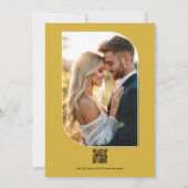 Midnight Black, Oyster Gray & Soft Linen Wedding Einladung (Rückseite)