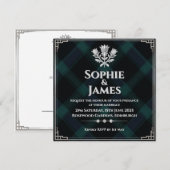 Midnight Black Watch Tartan Einladung (Vorne/Hinten)