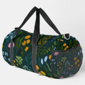 Midnight Bloom Blumen & Blätter Duffle Bag (Rechte Ecke)