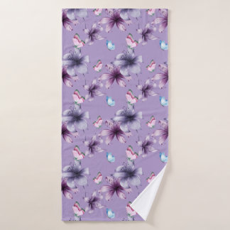 MIDNIGHT BLOOM & BUTTERFLIS BADEHANDTUCH