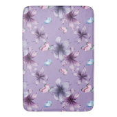 MIDNIGHT BLOOM & BUTTERFLIS BADEMATTE (Vorderseite Vertikal)