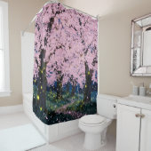 Midnight Bloom – Dunkle Florale Kunst Duschvorhang (Beispiel)