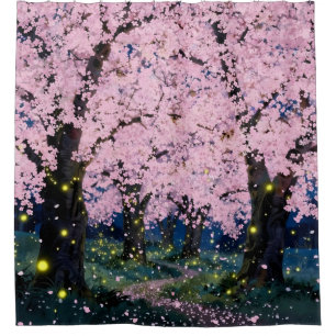 Midnight Bloom – Dunkle Florale Kunst Duschvorhang