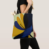 Midnight Bloom – Kräftige moderne Blumengrafik Tasche (Von Nahem)