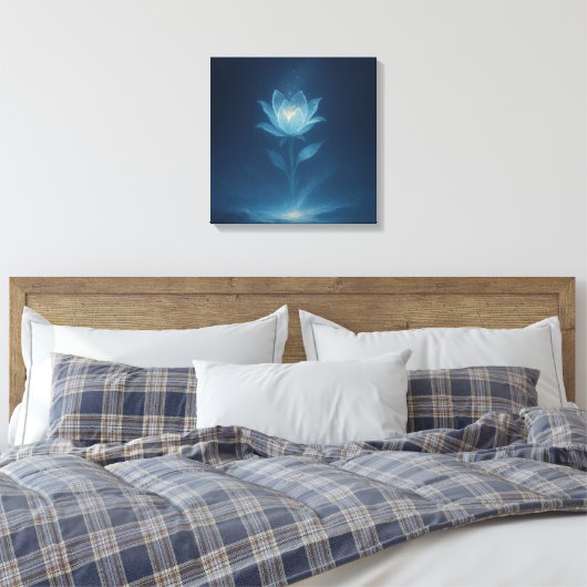 Midnight Bloom Leinwanddruck (Insitu (Schlafzimmer))