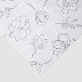 Midnight Bloom Linienkunst Seidenpapier (Detail)