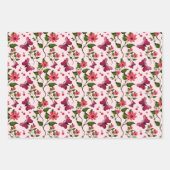 Midnight Bloom Schmetterling Floral  Geschenkpapier Set (Vorderseite 3)