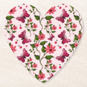 Midnight Bloom Schmetterling Floral Untersetzer (Vorderseite)