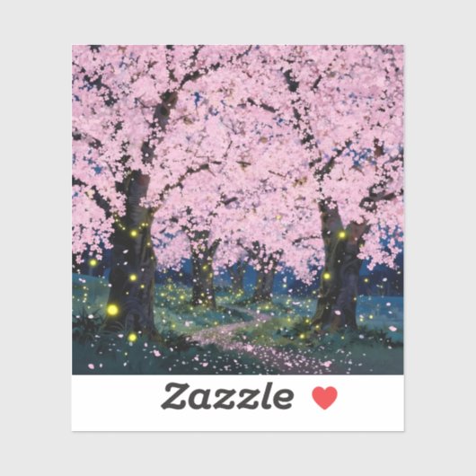 Midnight Bloom - Square Vinyl  Aufkleber (Blatt)