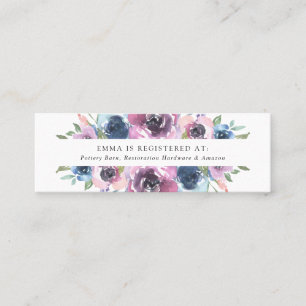 Midnight Blooms Hochzeitsgeschenkeliste Karten