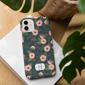 Midnight Blooms Monogram Case-Mate iPhone Hülle