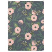 Midnight Blooms Monogram Klemmbrett (Rückseite)