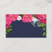 Midnight Blue and Pink Roses - Website für Hochzei Begleitkarte (Rückseite)