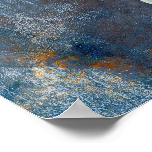 Midnight Blue Anemone, Poster (Ecke)