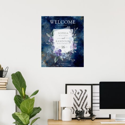 Midnight Blue Anemone, Poster (Heimbüro)