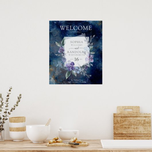 Midnight Blue Anemone, Poster (Küche)