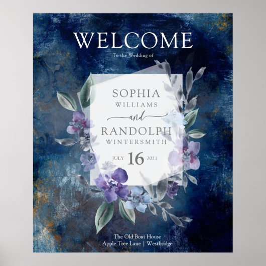 Midnight Blue Anemone, Poster (Vorne)