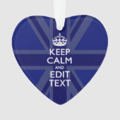 Midnight Blue Behalt Calm haben Ihren Text Union J Ornament (Vorderseite)