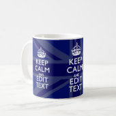 Midnight Blue Behalte Calm: Textunionsbuchse Kaffeetasse (Vorderseite Links)